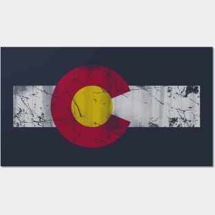 Vintage Colorful Colorado Flag Posters and Art